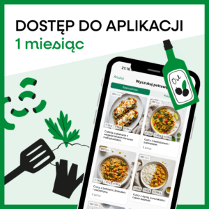 Aplikacja mobilna: przepisy, jadłospisy i wsparcie dietetyczki 1 MIESIĄC